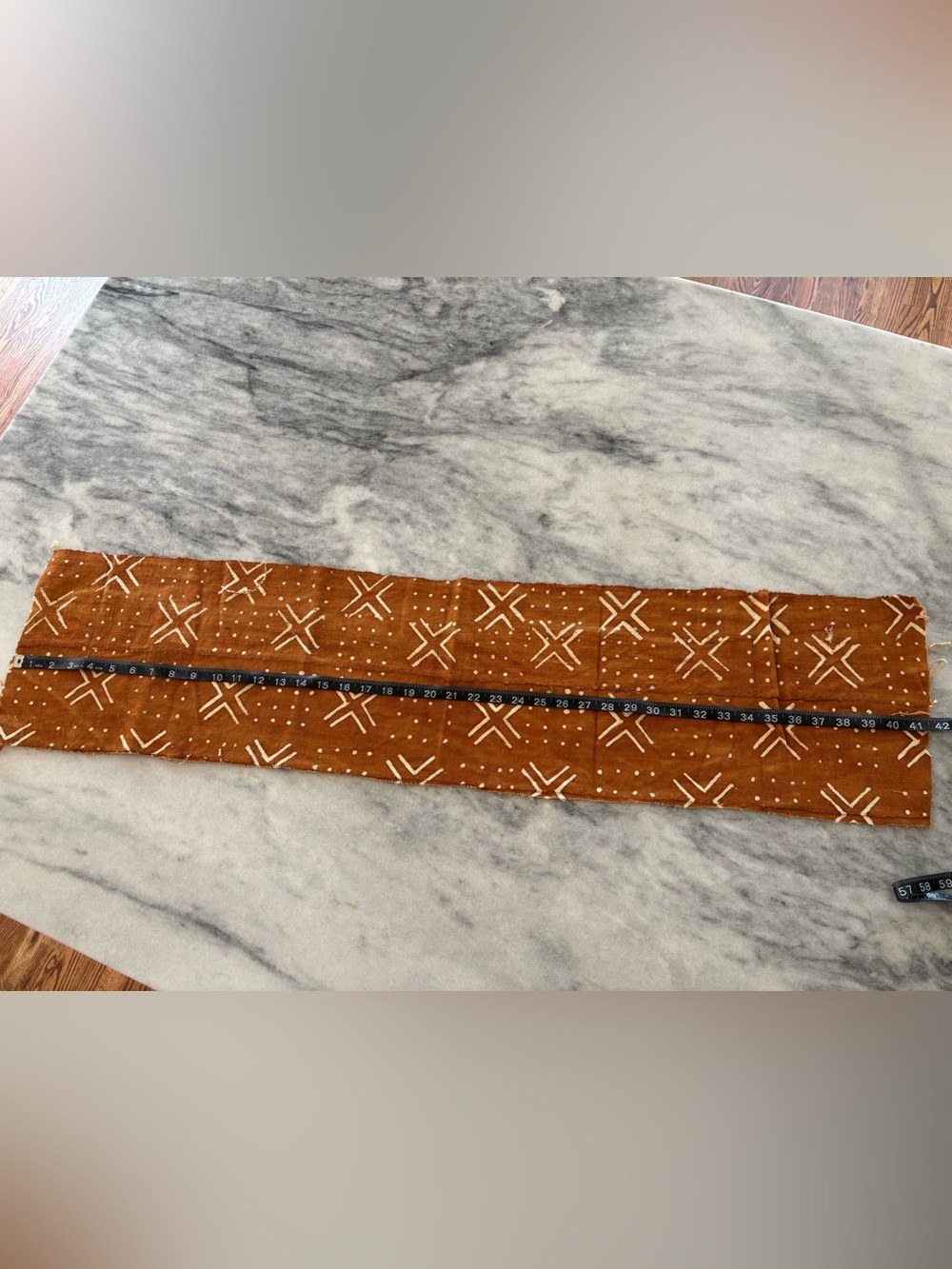 Authentic Mudcloth Remnant Bundle for crafting in black, rust & mustard/ochre - Picture 6 of 12